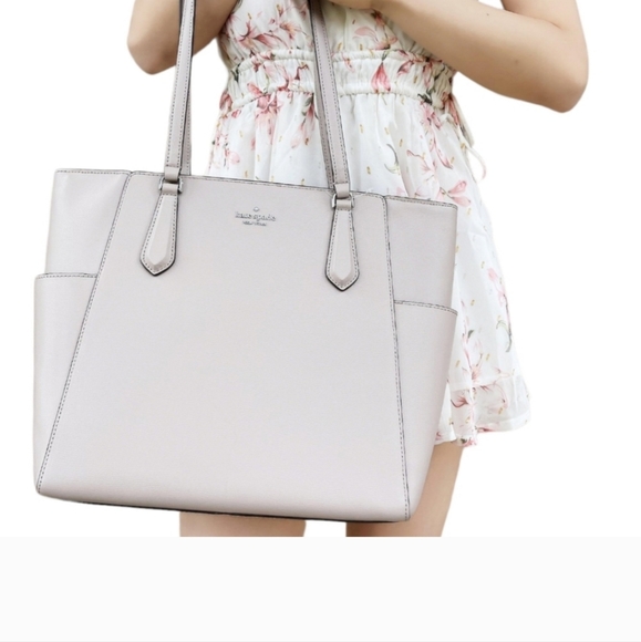 KATE SPADE NEW YORK "TIPPY" MEDIUM TOP ZIP TOTE - Picture 7 of 8